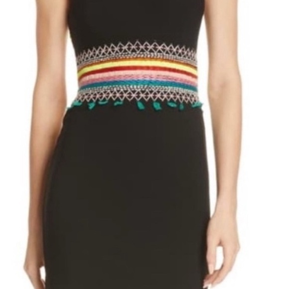 Alice + Olivia Dresses & Skirts - Alice + Olivia Little Black Dress with Multicolor Embroidery